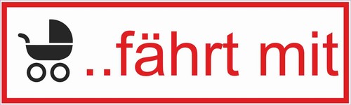 Aufkleber fährt mit - aufkleber,