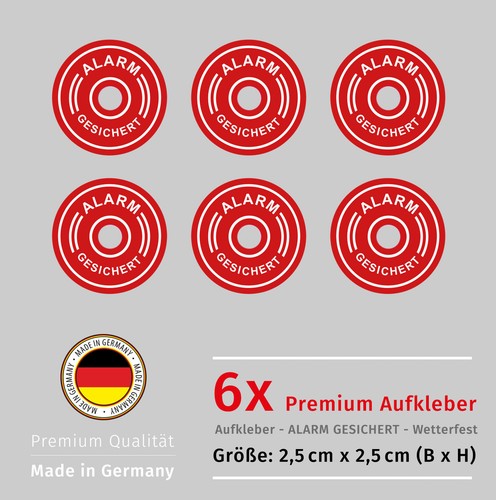 Aufkleber warnaufkleber - 6x,