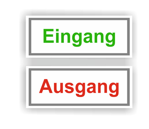 Eingang und x - 1,