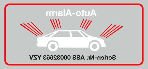 Aufkleber auto alarm - aufkleber, auto-alarm