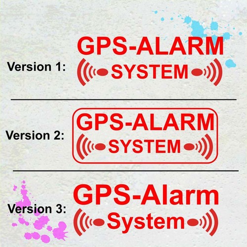 Gps alarm sicherheitsaufkleber - gps,