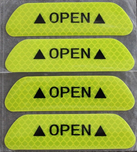 Aufkleber neon gelb - 4, x