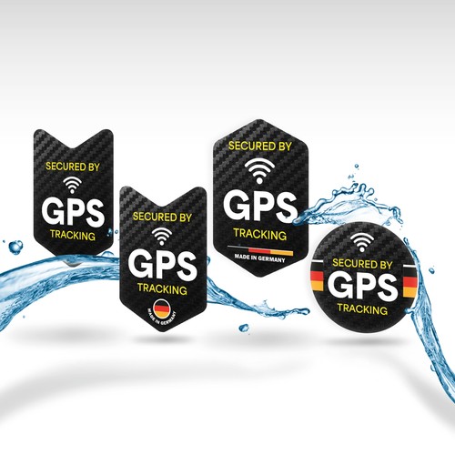4er set gps aufkleber - set, f