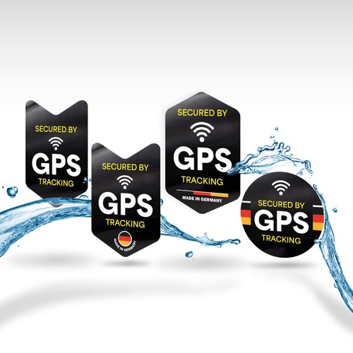 4er set gps aufkleber - set,